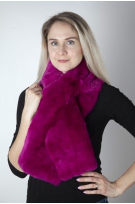 Fuchsia rex fur scarf